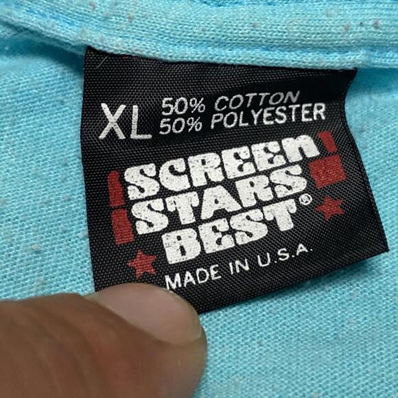 VTG Military Shirt 1st Nebraska Volunteer Infantry Med Turquoise Single Stitch - Picture 3 of 7